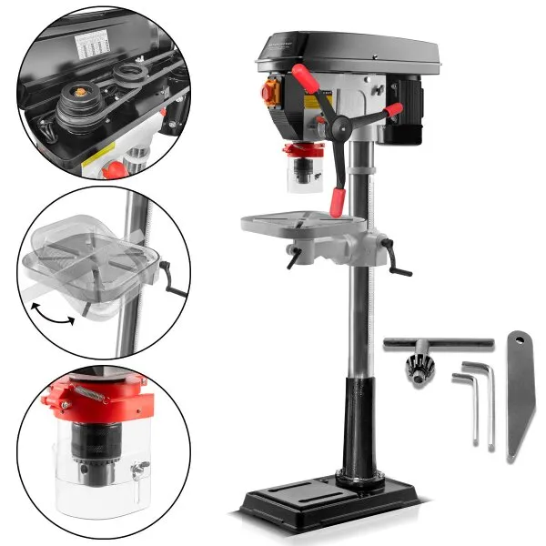 STAHLWERK BD900 ST KOLOMBOORMACHINE MET 900 WATT 20 MM BOORDIAMETER EN IN HOOGTE VERSTELBARE BOORTAFEL VOOR GEBRUIK IN WERKPLAA