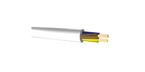 VMVL SNOER H05VVF WIT 2 X 1,5 MM2 ROL 100 METER